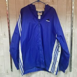 ✨90s Vintage✨Adidas 3 stripes windbreaker
